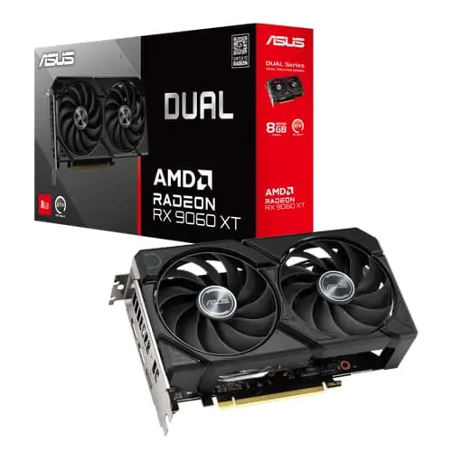 dual-rx9060xt-8g-image ASUS Dual RX 9060 XT 8GB GDDR6 Graphics Card