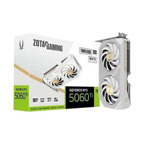 Zotac RTX 5060 Ti Twin Edge OC White 16GB GDDR7 Graphics Card