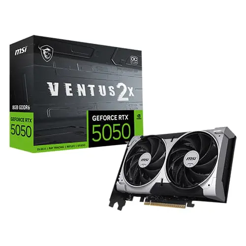 msi-rtx-5050-8gb-ventus-2x-oc-main MSI RTX 5050 Ventus 2X OC 8GB GDDR6 Graphics Card