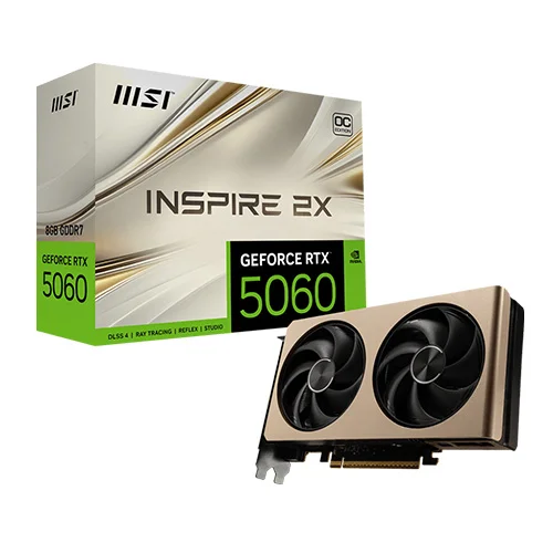 g506-8i2c-image-main0 MSI RTX 5060 Inspire 2X OC 8GB GDDR7 Graphics Card