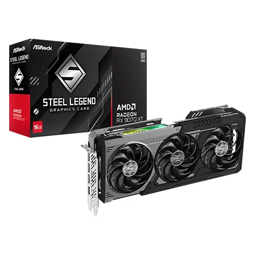 rx9070xt-sld-16g-image-main0 Asrock RX 9070 XT Steel Legend Dark 16GB GDDR6 Graphics Card